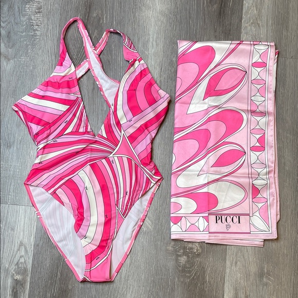 Emilio Pucci Other - Emilio Pucci Pink Graphic One-Piece Swimsuit